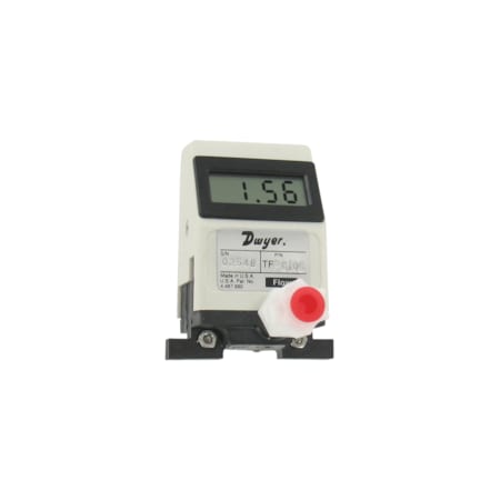 Dwyer Instruments Gas turbine flow meter, range .042 to .21 SCFH (0.02 to 0.1 LPM), 1/8" OD connection. TFP-GI03